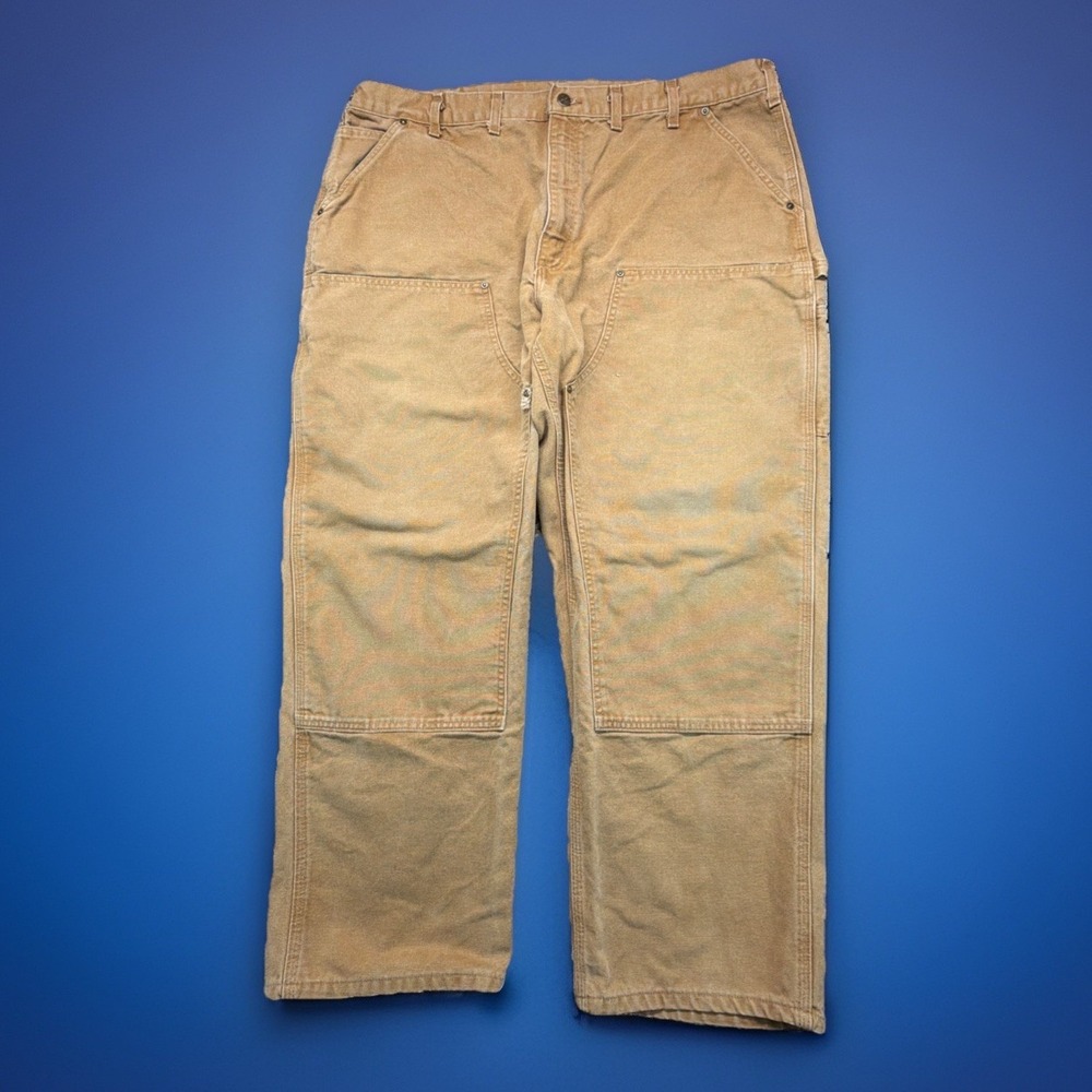 Carhartt Double Knee B136-BRN Cotton Work Pants 44x30 (Fits 42x28)‎ Dungaree Fit